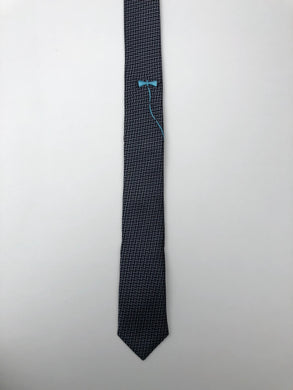 Black Herringbone Print Tie – Skinny